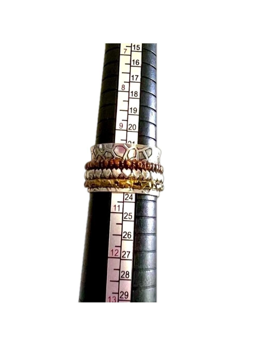 SPINNER! Vintage 925 Hearts 🤍 Spinner Ring size see photo - Picture 3 of 4